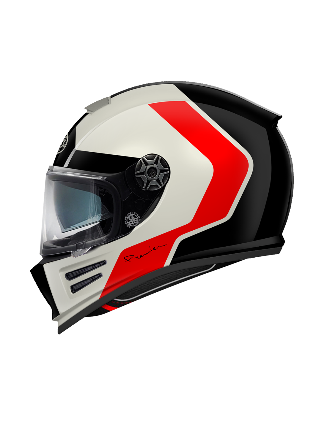 CASCO PREMIER 26 COMMANDER GP 92 BM L pinlock included BIANCO ROSSO TAGLIA S