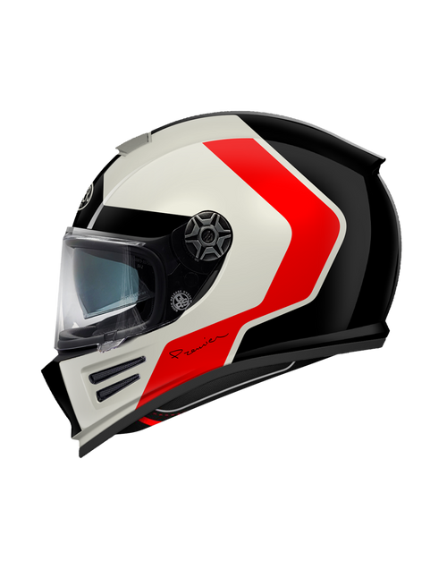 CASCO PREMIER 26 COMMANDER GP 92 BM L pinlock included BIANCO ROSSO TAGLIA S