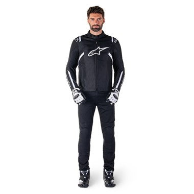 GIUBBINO UOMO TESSUTO ALPINESTARS T-SPS V2 WP NERO BIANCO