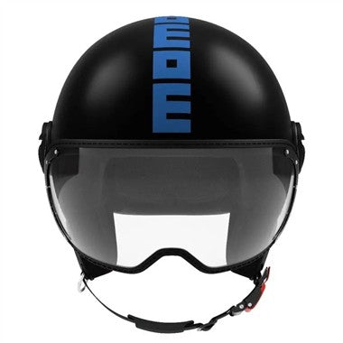 CASCO JET FGTR CLASSIC MOMODESIGN E2206 TWOFOLD OPACO NERO BLU ROSSO