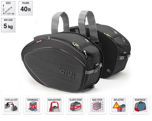 BORSE GIVI LATERALI EA100B SOFFICI 40 LITRI EASY BAG 28 - Della Categoria Borse Laterali Produttore Givi - A soli €104.25! Acquista ora su Due Ruote Accessori