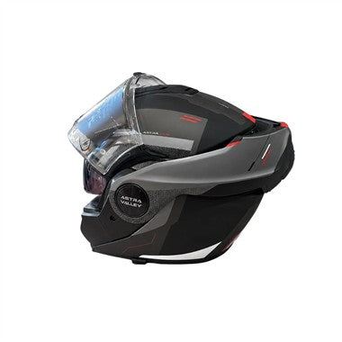 CASCO CONVERTIBILE MPH ARTRA NERO GRIGIO ROSSO OPACO ECE 22.06