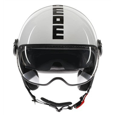 CASCO JET FGTR EVO MOMODESIGN E2206 BIANCO SCRITTA NERA