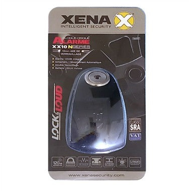 BLOCCADISCO CON ALLARME XENA XX10 PERNO RINFORZATO 10 MM NERO