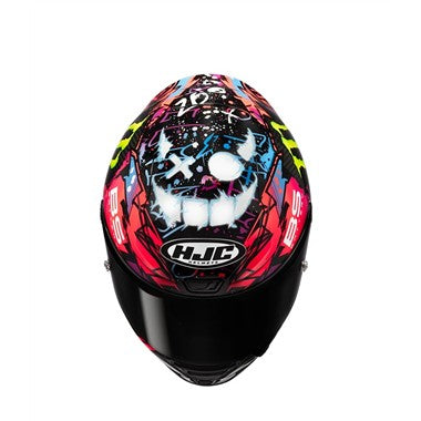 CASCO INTEGRALE HJC RPHA1 V2 CARBON FUNKY DIABLO MC8