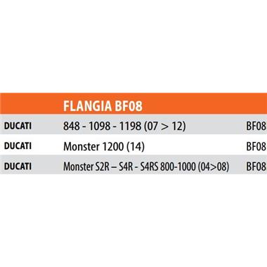 FLANGIA METALLICA BF08 SPECIFICA X BORSA TANK LOCK GIVI