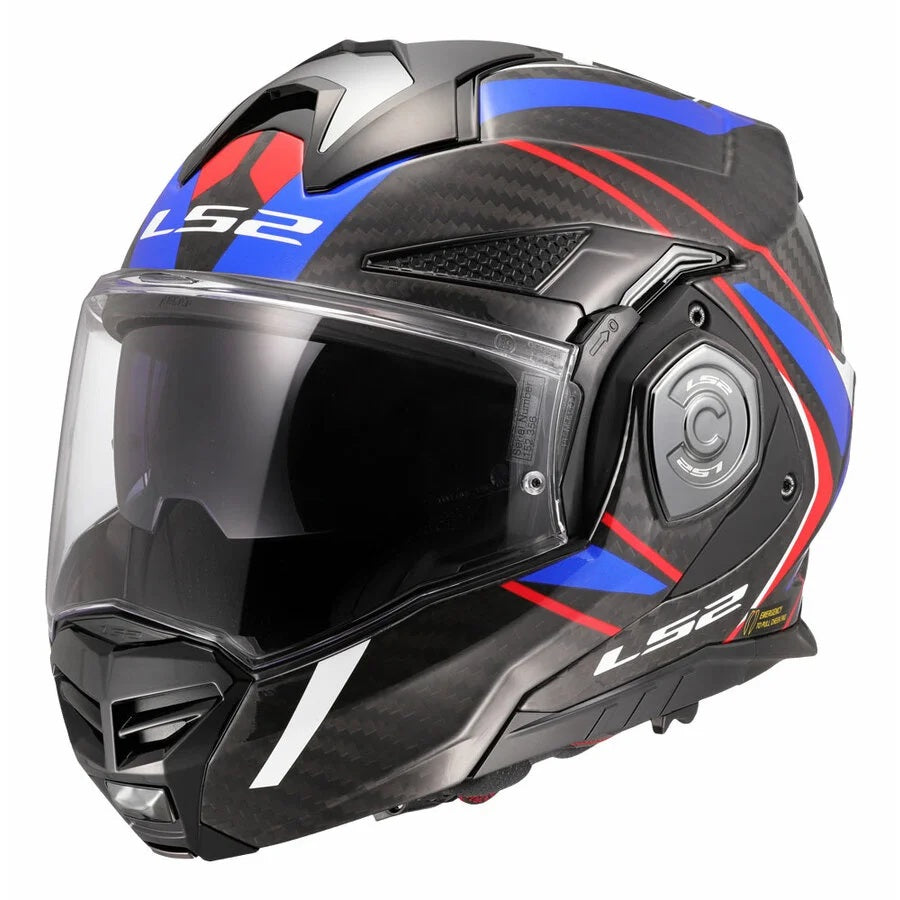 CASCO REVERSIBILE LS2 FF901 ADVANT X CARBONIO FUTURE II WHITE BLUE 06