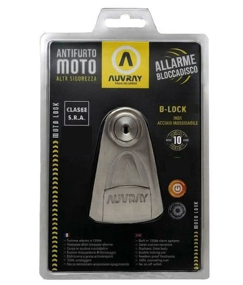 BLOCCADISCO SONORO B-LOCK-06 ACCIAIO CLASSE SRA