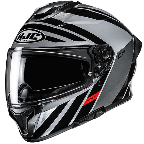CASCO INTEGRALE HJC C71 FABER MC5 NERO GRIGIO LUCIDO