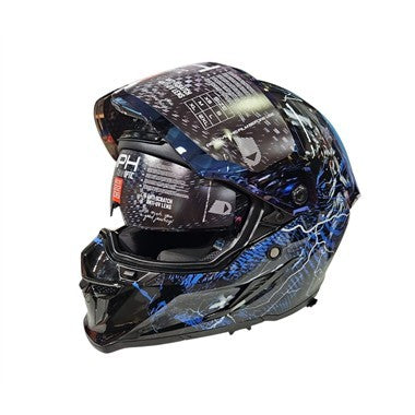 CASCO MPH INTEGRALE BLADE E22.06 GRAFICA ZEUS LUCIDO PINLOCK 70 TAGLIA XXL