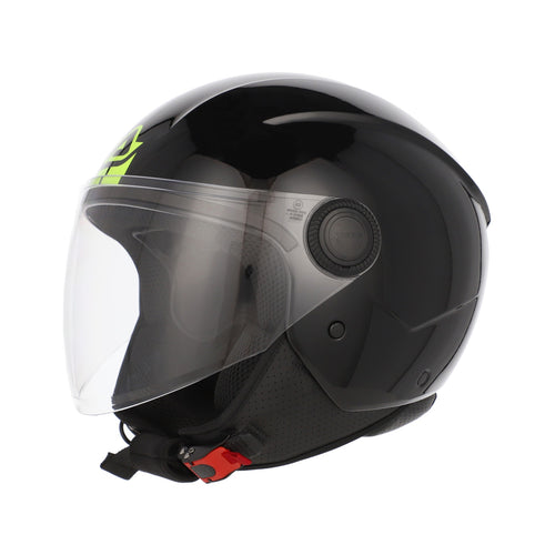 CASCO JET ACERBIS BREZZA OMOL.22.06 NERO LUCIDO