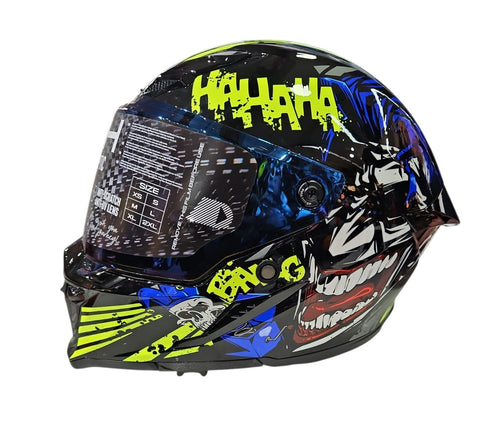 CASCO MPH INTEGRALE BLADE E22.06 GRAFICA JOKER LUCIDO PINLOCK 70