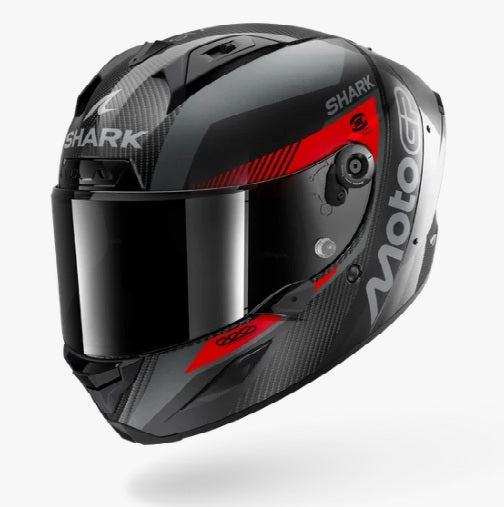 CASCO SHARK AERON MOTOGP CARBON ANTHRACITE RED