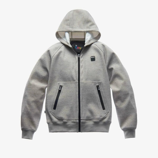 GIACCA UOMO BLAUER  HOODY GRIGIO MELANGE-PATCH GRIGIO