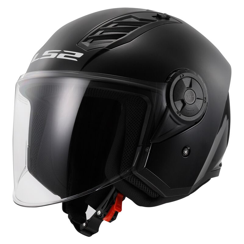 CASCO JET OF616 AIRFLOW II LS2 E2206 NERO LUCIDO