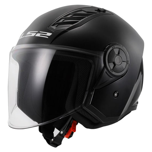 CASCO JET OF616 AIRFLOW II LS2 E2206 NERO LUCIDO