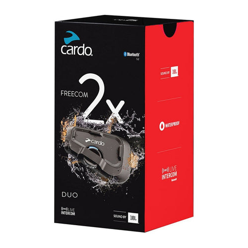 KIT INTERFONO DOPPIO CARDO FREECOM 2X 5.2 - Della Categoria Interfoni Bluetooth Produttore CARDO - A soli €344.35! Acquista ora su Due Ruote Accessori