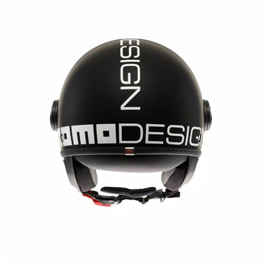 CASCO JET FGTR CLASSIC MOMODESIGN E2206 NERO OPACO SCRITTA BIANCA