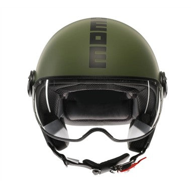 CASCO JET FGTR CLASSIC MOMODESIGN E2206 MONO VERDE MILITARE OPACO