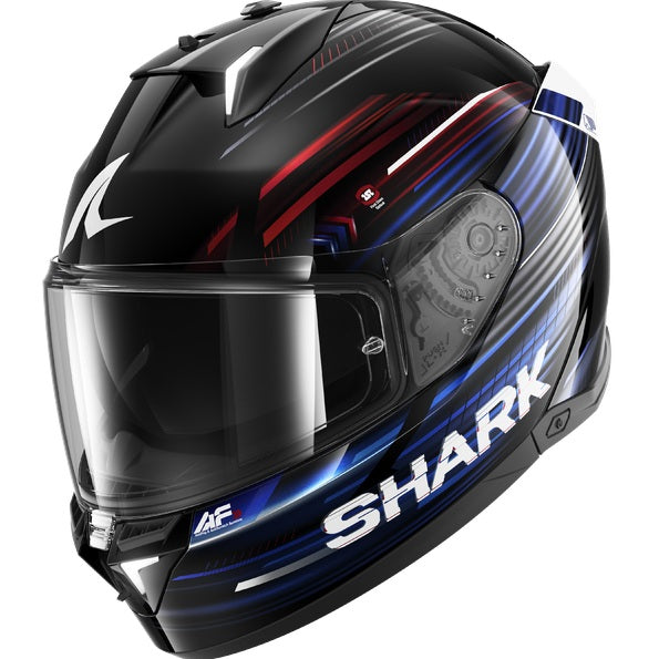 CASCO SHARK INTEGRALE SKWAL i3 LIGHT-BLUR Black Red Blue