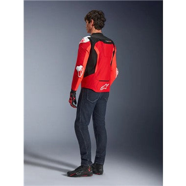 GIUBBINO UOMO ALPINESTARS T-GP AIR ROSSO ROSSO FLU NERO