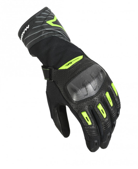 GUANTI MACNA TEMPO CON PROTEZIONE NERO GIALLO FLU