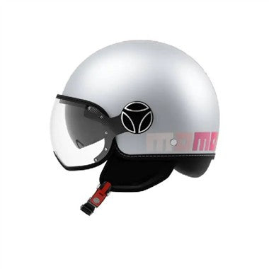 CASCO JET FGTR EVO MOMODESIGN E2206 GRADIAL GRIGIO CHIARO ROSA OPACO