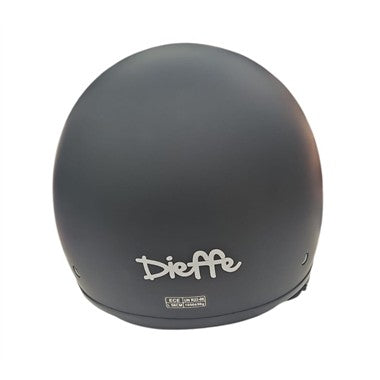 CASCO JET DIEFFE 3 BOTTONI NERO OPACO