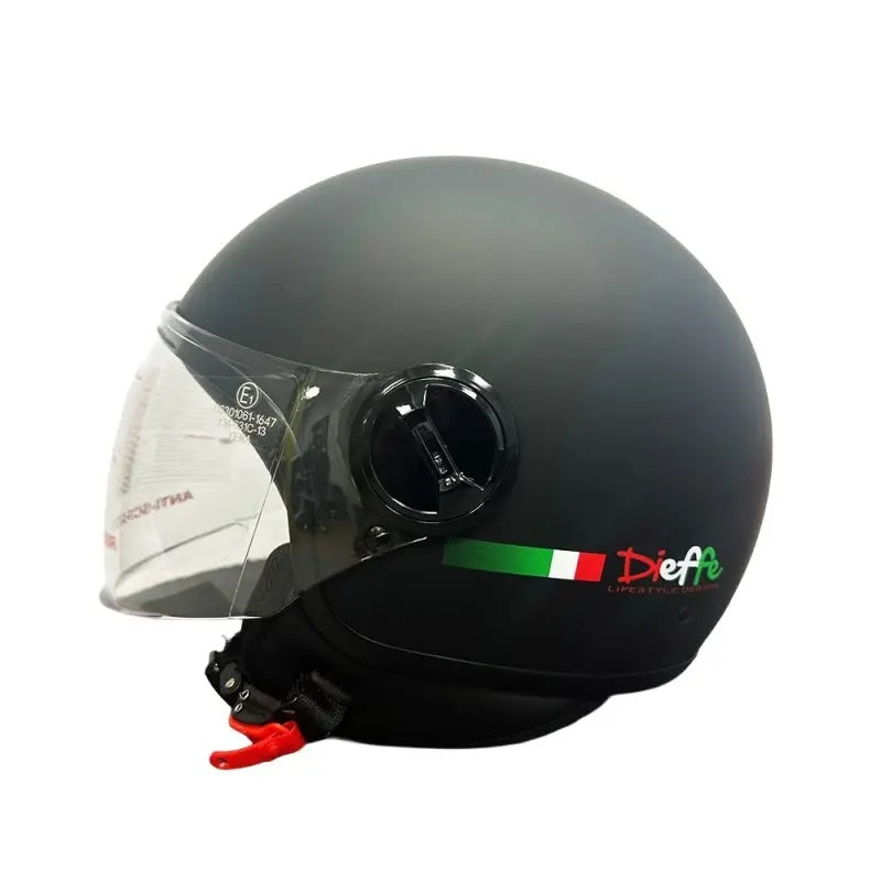 CASCO JET DIEFFE DF2003 NERO OPACO