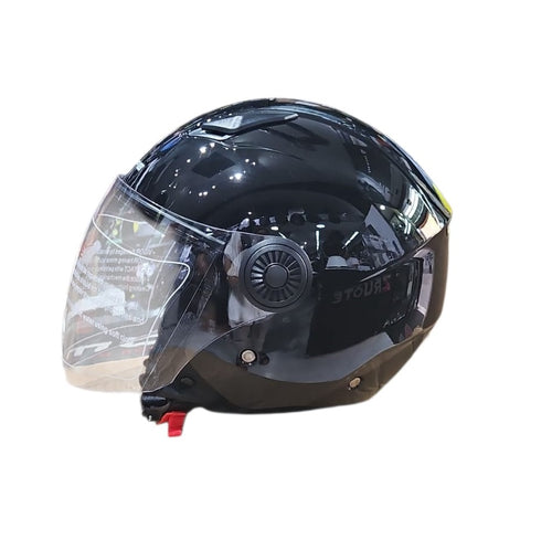 CASCO JET DIEFFE DF21 NERO LUCIDO