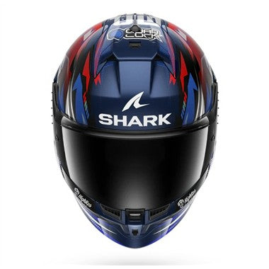 CASCO SHARK SKWAL CUP REPLICA ZARCO GP DE FRANCE BLUE CHROME RED