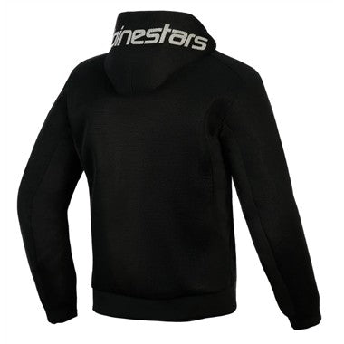 GIUBBINO FELPA ALPINESTARS CHROME SUPERAIRFLOW  HOODIE NERO GRIGIO BIANCO