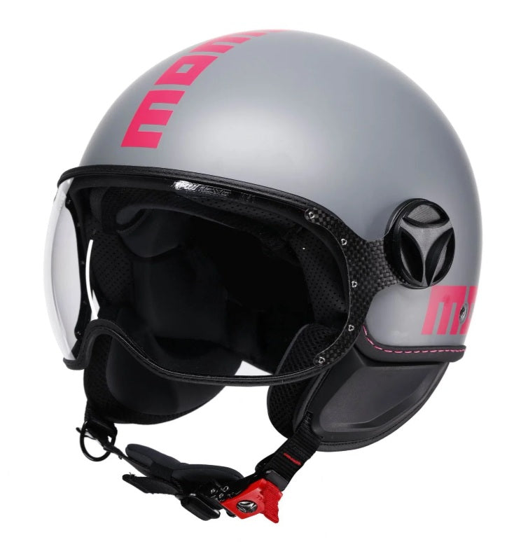 CASCO JET FGTR CLASSIC MOMODESIGN E2206  FLUO MATT GREY-FUCSIA