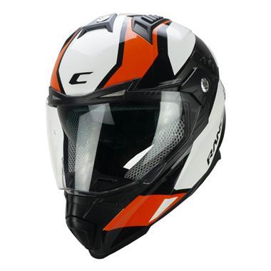 CASCO ENDURO CGM 666G TWIN RANGER BIANCO ARANCIONE