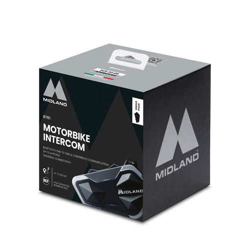INTERFONO BTR1 SINGOLO BLUETOOTH MIDLAND 2025 - Della Categoria Interfoni Bluetooth Produttore MIDLAND - A soli €151.20! Acquista ora su Due Ruote Accessori