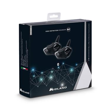 INTERFONO BTR1 ADVANCED DOPPIO BLUETOOTH MIDLAND 2022 - Della Categoria Interfoni Bluetooth Produttore MIDLAND - A soli €311.20! Acquista ora su Due Ruote Accessori