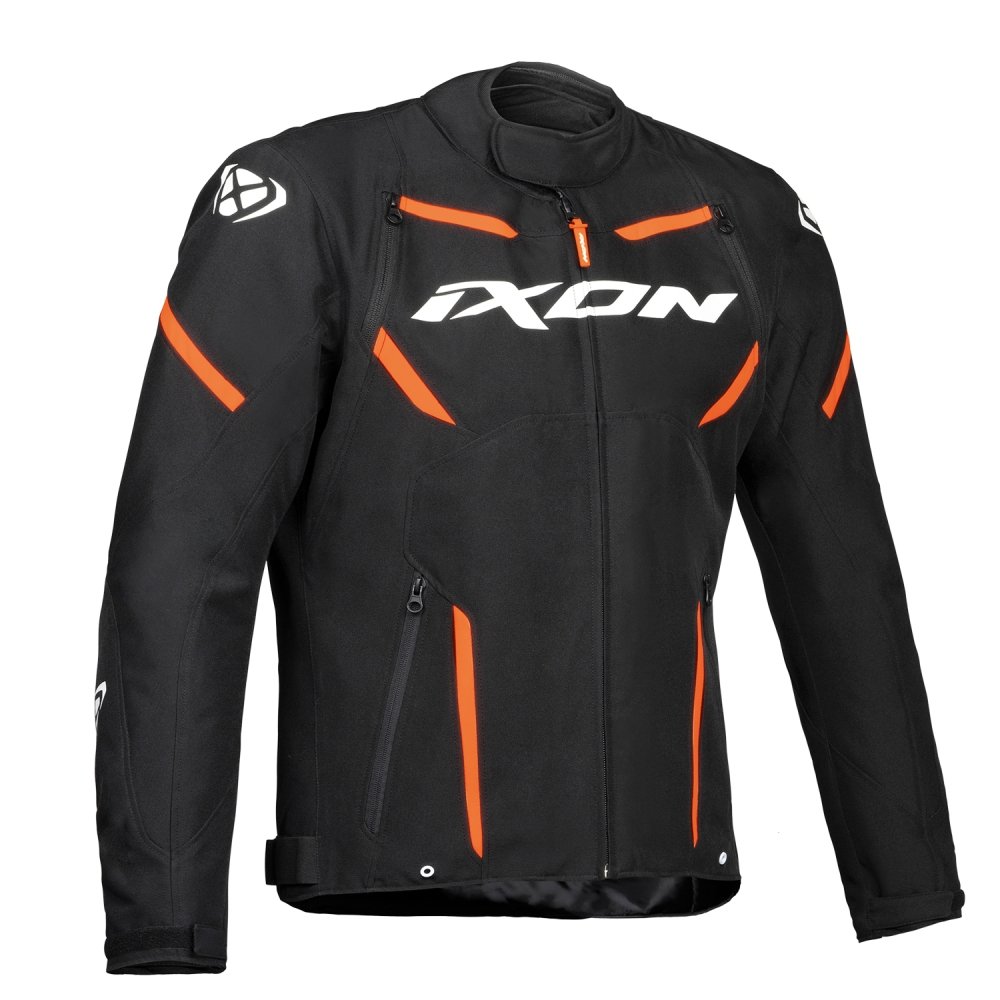 GIUBBOTTO TSUTO UOMO IXON STRIKER NERO-BIANCO-ARANCIONE - Della Categoria Giubbini Tessuto Uomo Produttore IXON - A soli €161.50! Acquista ora su Due Ruote Accessori