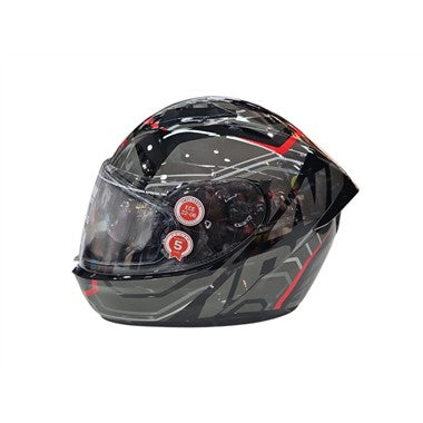 CASCO NOLAN INTEGRALE N60-6 ECLETTICO 351 GRIGIO NERO RIGO ROSSO TAGLIA