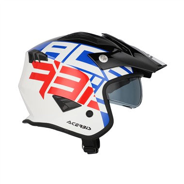 CASCO ACERBIS JET ARIA GRAPHIC BIANCO-BLU-ROSSO