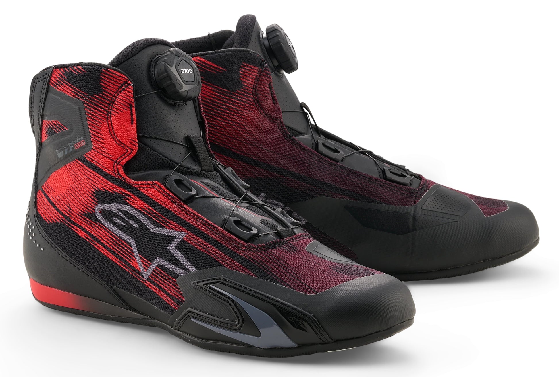 SCARPE ALPINESTARS CELER VENTED SHOES NERO ROSSA