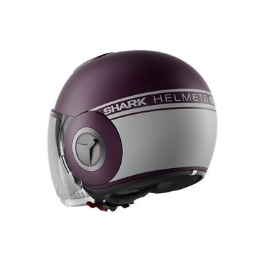 CASCO JET SHARK NANO STREET DOPPIA VISIERA NEON GRIGIO VIOLA OPACO