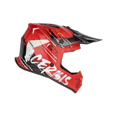CASCO CROSS ACERBIS PROFILE ROSSO-NERO