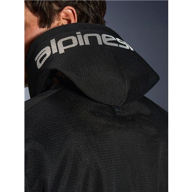 GIUBBINO FELPA ALPINESTARS CHROME SUPERAIRFLOW  HOODIE NERO GRIGIO BIANCO