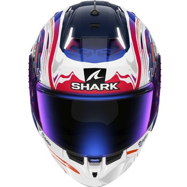 CASCO SHARK INTEGRALE SKWAL I3 REPLICA ZARCO GP DE FCE WHITE VIOLET BLUE