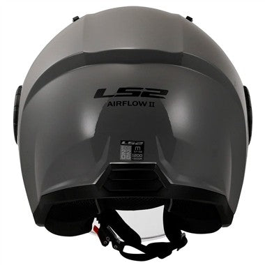 CASCO JET OF616 AIRFLOW II LS2 E2206 GRIGIO NARDO LUCIDO