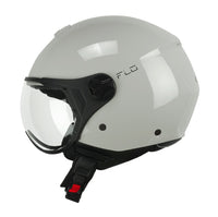 CASCO JET CGM 167A FLO MONO BIGIO VISIERA SAGOMATA