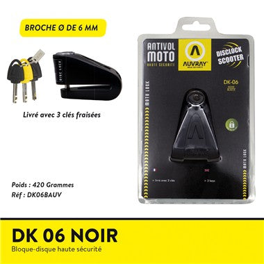 BLOCCADISCO DK-06 NERO OPACO