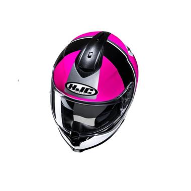 CASCO INTEGRALE HJC C70N ALIA MC8 BIANCO NERO FUXIA