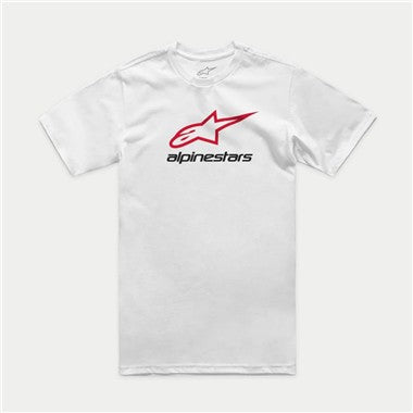 MAGLIA T-SHIRT ALPINESTARS ALWAYS 2.0 CSF TEE BIANCA LOGO ROSSO