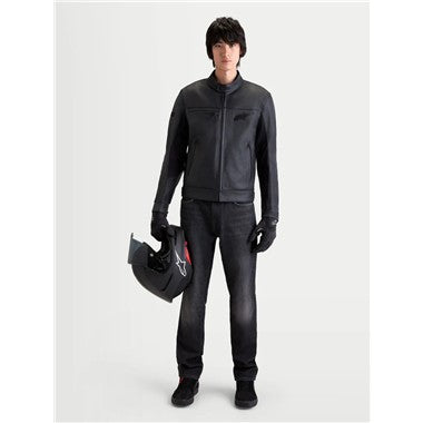 GIUBBINO UOMO PELLE ALPINESTARS MAVER-X LEATHER NERO